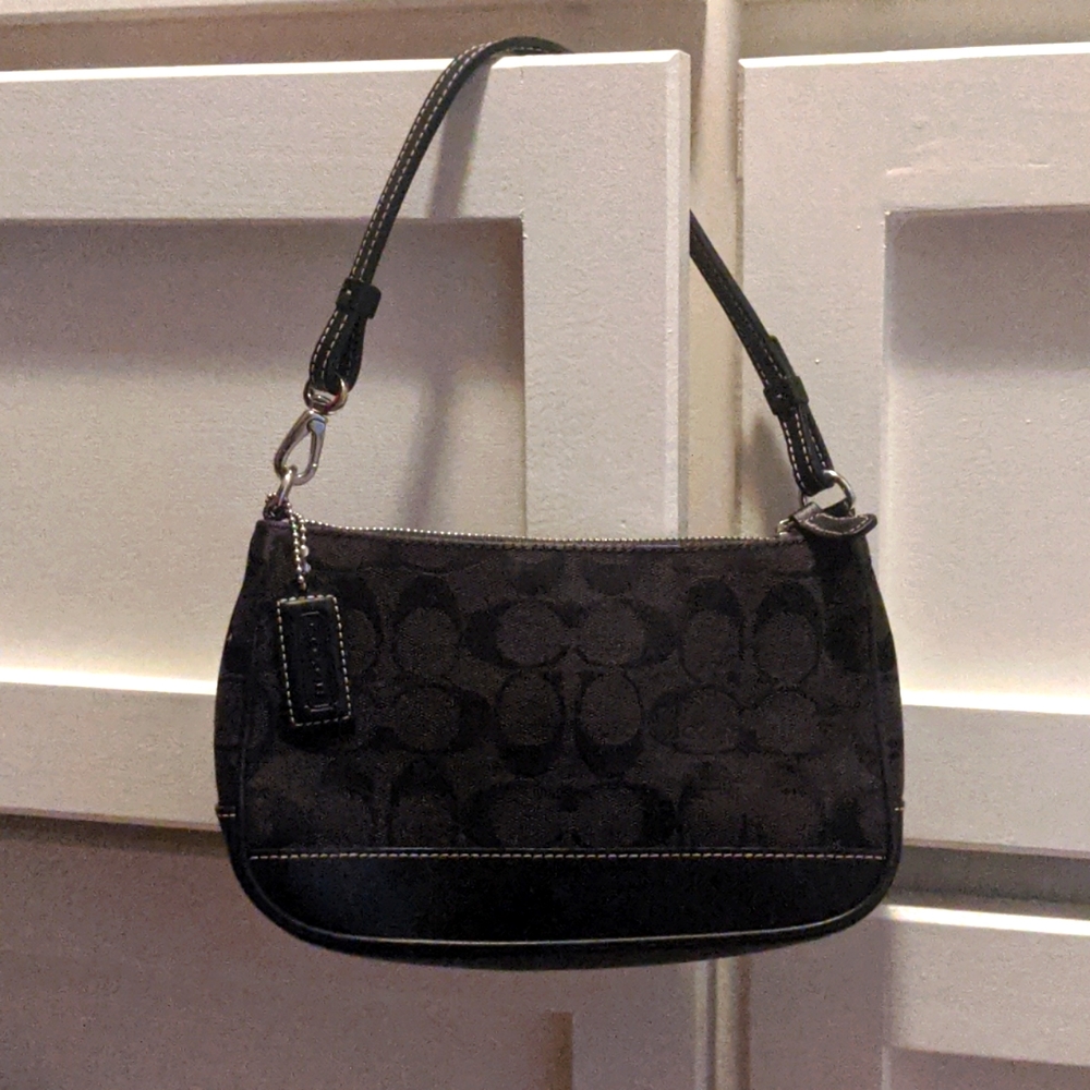 Black Coach Logo Mini Purse